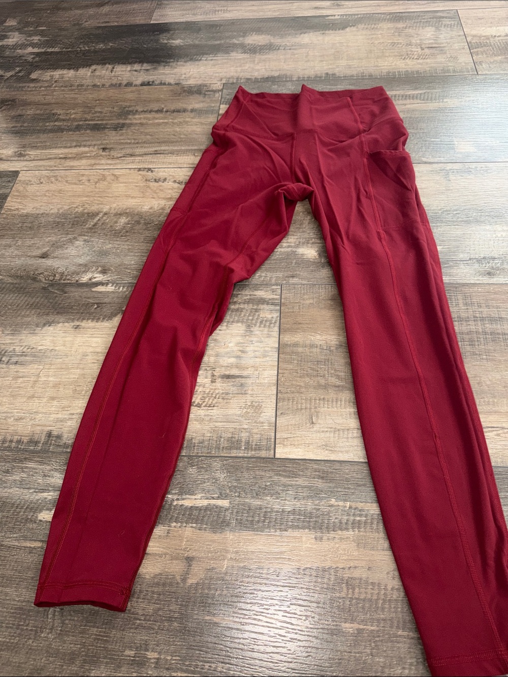High-Rise Burgundy Performance Leggings for Women